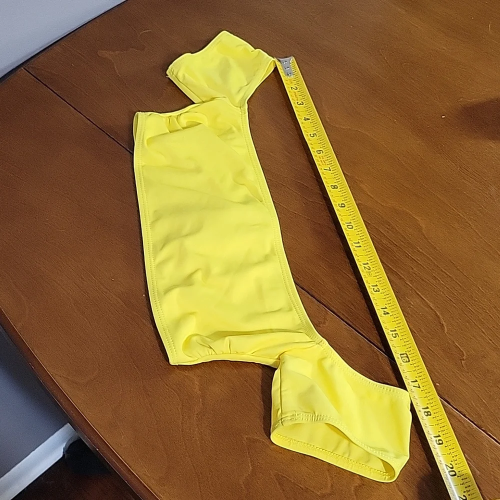 Donated-Swim Top Off the Shoulder Bright Yellow - Picture 7 of 14